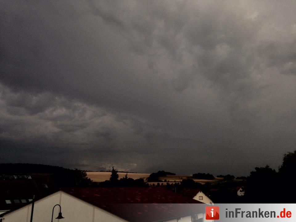 Gewitter in Franken am Mittwoch