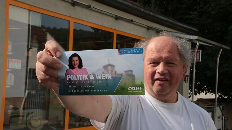 Bäckermeister und Gemeinderat Klaus Kemmer ärgert sich über die Veranstaltung "Politik & Wein".