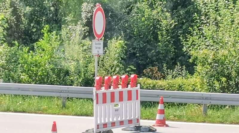 Autobahn, Ausfahrt, Baustelle, Bauarbeiten, Sperrung, Sanierung
