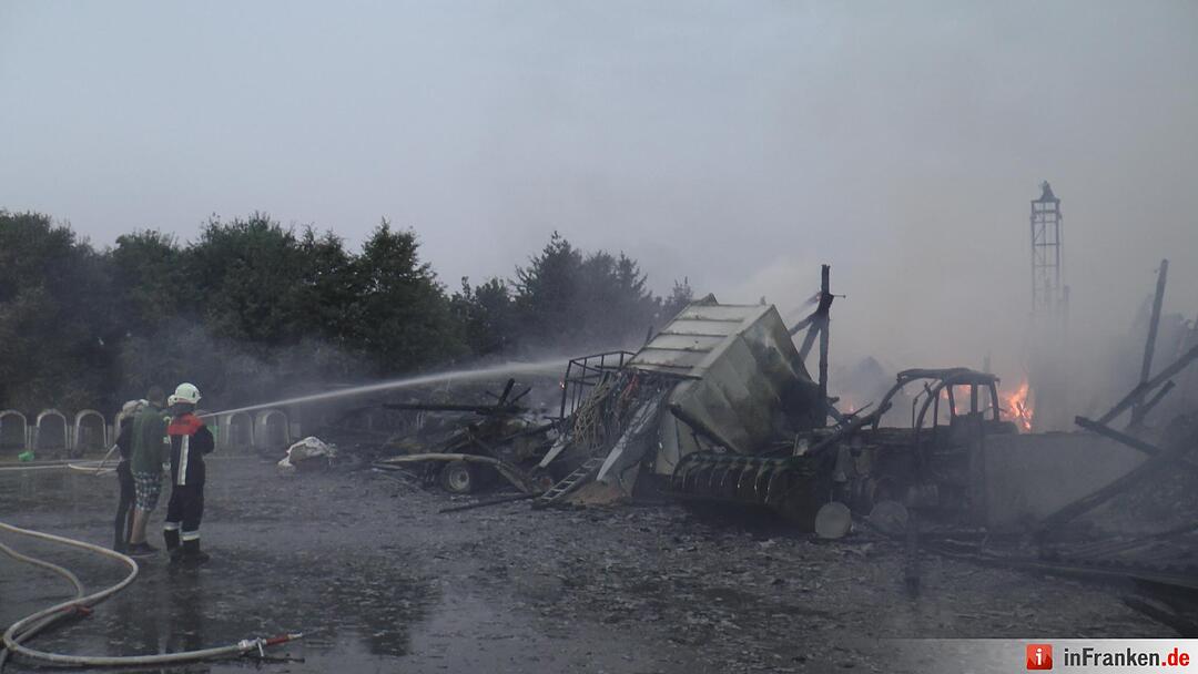 Hoher Sachschaden bei Scheunenbrand in Knetzgau