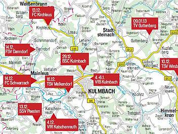 Die Einbruchserie in zehn Sportheime im Landkreis Kulmbach steht offenbar vor der Aufklärung. Die Bayreuther Kripo hat bestätigt, dass es Festnahmen und Durchsuchungen gegeben hat.  Grafik: inFranken.de