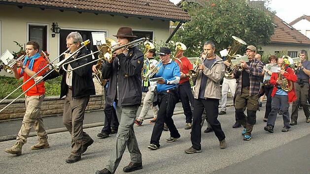 Die Retzbachmusikanten sind fester Bestandteil der Wallfahrt. Fotos: Stefan Geiger