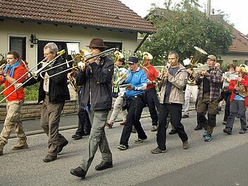 Die Retzbachmusikanten sind fester Bestandteil der Wallfahrt. Fotos: Stefan Geiger