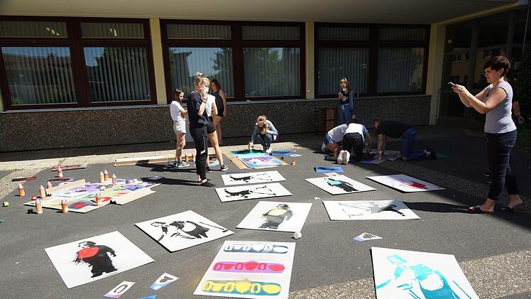 Kunstaktion der Realschule.Foto: Arkadius Guzy