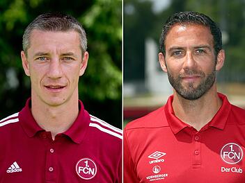 Ex-Torjäger Marek Mintal (links) und Boris Schommers (rechts) übernehmen das Ruder bei den Mittelfranken. Der 1.FC Nürnberg hat am Dienstag (12. Februar 2019) Michael Köllner und Andreas Bornemann gefeuert. Nun soll mit dem Duo ein Neuanfang her. Foto: Daniel Karmann/dpa