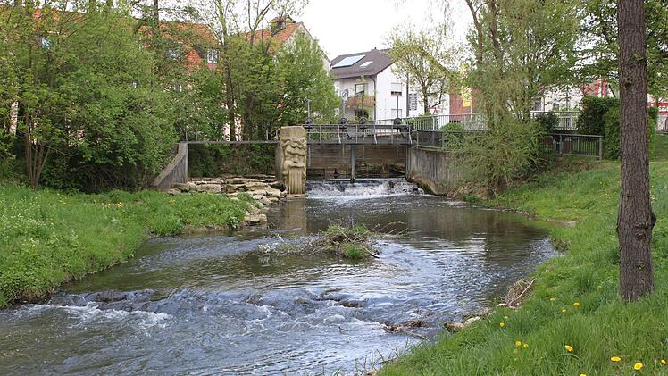 Der Leitenbach am Wehr in GundelsheimFoto: Hans Kurz