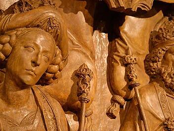 Das heilige Kaiserpaar Heinrich II. und Kunigunde im Bamberger Dom zählt zu den Spitzenwerken Tilman Riemenschneiders. Foto: Ronald Rinklef