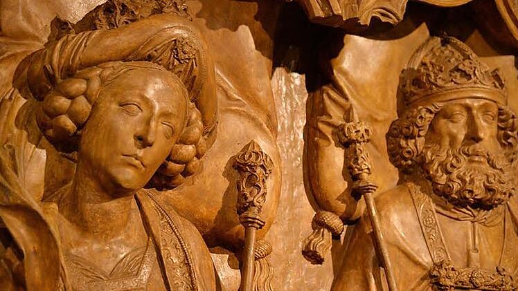 Das heilige Kaiserpaar Heinrich II. und Kunigunde im Bamberger Dom zählt zu den Spitzenwerken Tilman Riemenschneiders. Foto: Ronald Rinklef