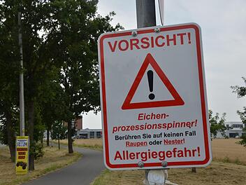 Ein Warnschild am Radweg zwischen Herzogenaurach und Beutelsdorf  Foto: Bernhard Panzer