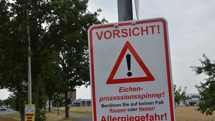 Ein Warnschild am Radweg zwischen Herzogenaurach und Beutelsdorf  Foto: Bernhard Panzer