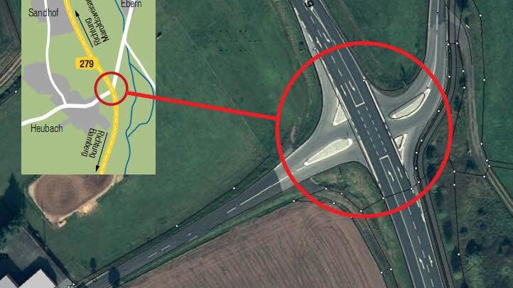 Das Heubacher Kreuz wird entschärft. Bald regelt dort eine der modernsten Ampeln in Bayern mit Induktionsspulen den Verkehr.Repro: FT-Grafik