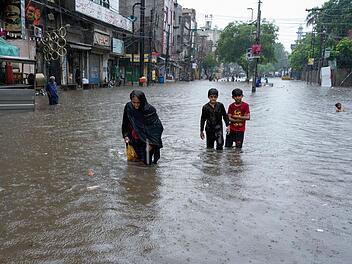 Der Monsun bringt in Pakistan starke Regenfälle mit sich.