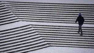 Schnee im Regierungsviertel