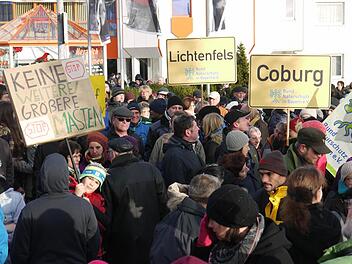 An der Demo gegen weitere Stromtrassen im Coburger Land beteiligten sich auch Coburger Bürger, betonte Andreas Gehring (SPD) in der Stadtratssitzung am Donnerstag. "Wir haben uns nicht gegeneinander ausspielen lassen." Foto: Berthold Köhler/CT-Archiv