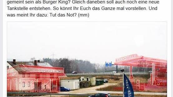 Dass im Forchheimer Süden ein weiterer Fast-Food-Laden aufmacht, kommentierten 102 Nutzer. Es wurde kein Burger-King, sondern ein KFC. Screenshot: FT