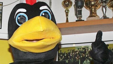 "Hawki" heißt das neue Maskottchen beim ESC Haßfurt. In der kommenden Saison soll es die Veranstaltungen und Spiele des ESC begleiten. Vorstandsmitglied Holger Endres stellte den "Neuzugang" vor.