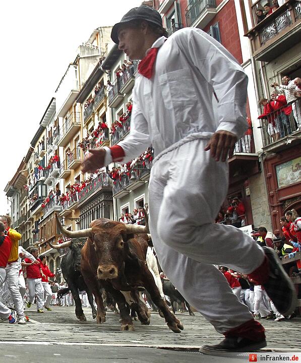 Stierhatz in Pamplona