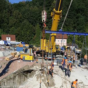 Brückenabriss in Kronach