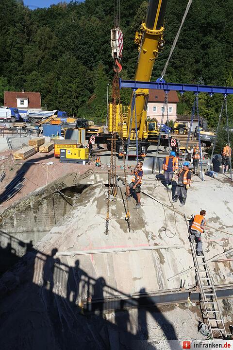 Brückenabriss in Kronach