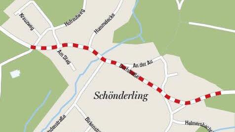 Die Ortsdurchfahrt Schönderling soll 2018 erneuert werden. Grafik: Micho Haller