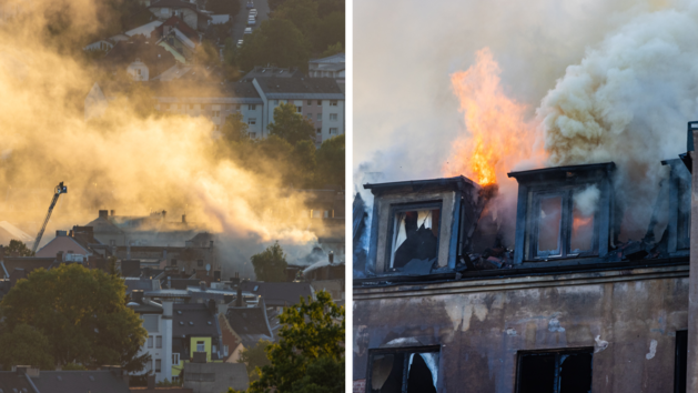 Hof: Großbrand in Innenstadt ausgebrochen