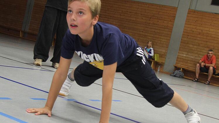 Nils Hanf (11) kam extra aus Kulmbach, der Sixstep klappt schon gut. Foto: Sonja Adam