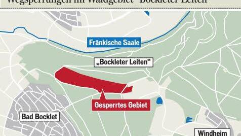 Unsere Grafik zeigt die Lage des Waldgebiets "Bockleter Leiten".