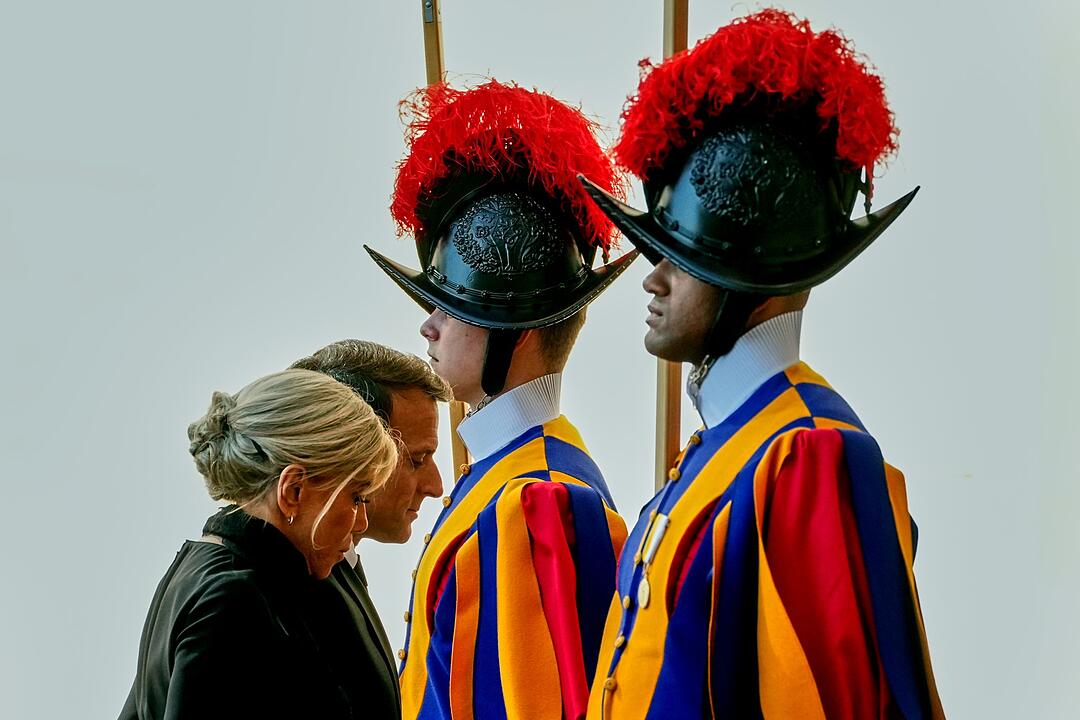 Frankreichs Pr&auml;sident beim Papst