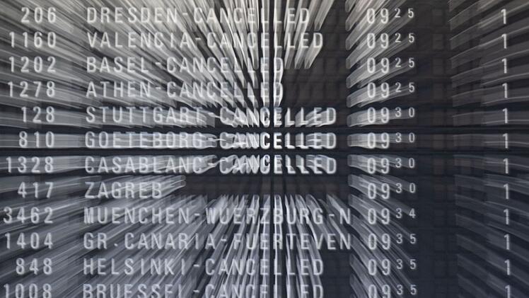 Gestrichene Verbindungen auf einer Anzeigetafel