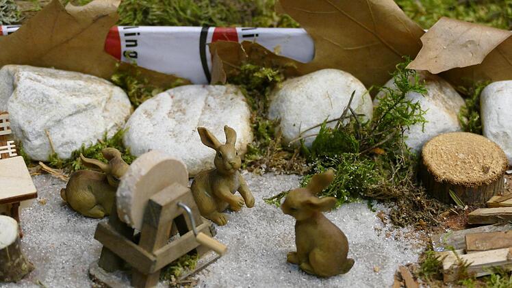 Ja ist denn schon Ostern? Hasen an der Krippe von Joschua Helmrich Foto: Marion Krüger-Hundrup