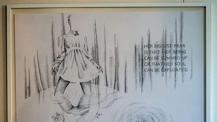 Zeichnungen und eine Installation zeigt Xenia Fink in Coburg. Die Studioausstellung im Kunstverein wird am Samstag eröffnet.Foto: Jochen Berger