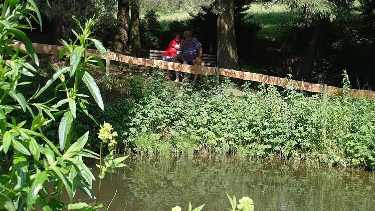 Genießen im Schatten am Teich