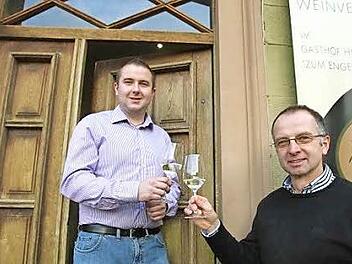 Mit von der Partie: Florian und Thomas Müller vom Weingut Müller.