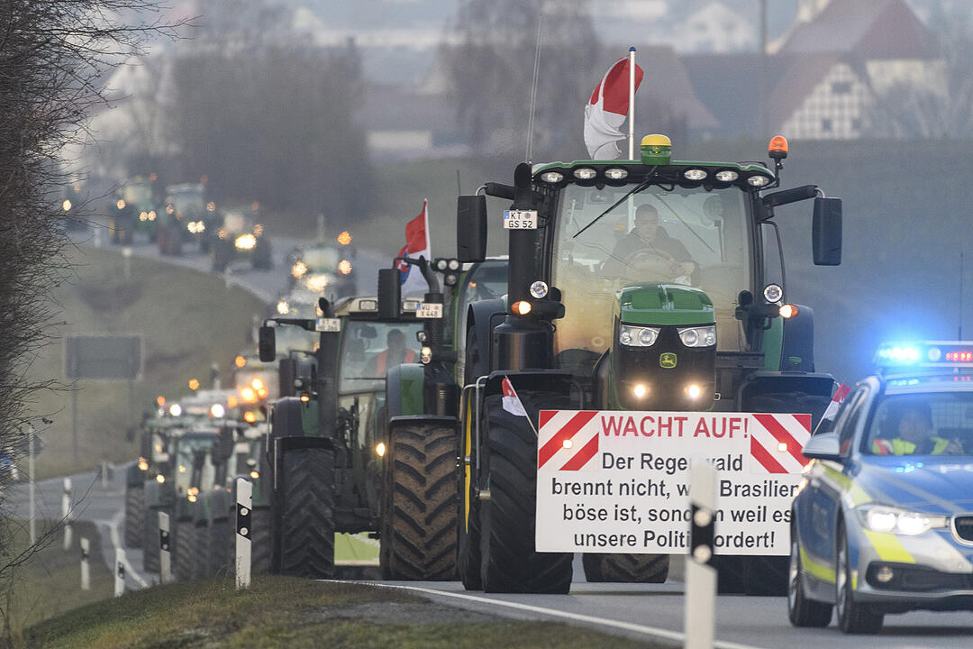 Bauerndemo... auf dem Weg nach N&uuml;rnberg