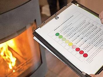Bei der Feuerstättenschau prüft der Kaminkehrer den technischen Zustand des Kaminofens, die Eignung des vorhandenen Brennstoffs und dessen ordnungsgemäße Lagerung.