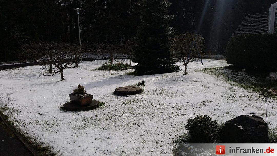 Winter im April 2016 in Franken