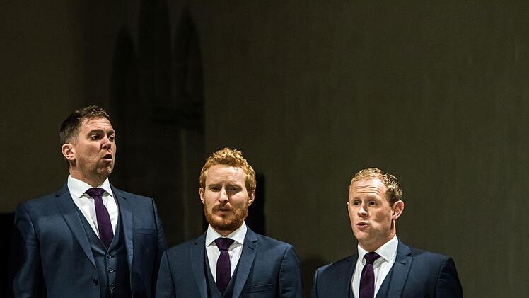 Eindringliches Gastspiel: Das Vokalsextett The Queen's Six gastierte in der Coburger Morizkirche.Foto: Jochen Berger