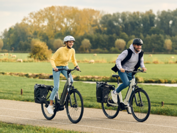 E-Trekkingräder sind oft mit hochwertigen Komponenten wie Federgabeln und Scheibenbremsen ausgestattet, um eine sichere und komfortable Fahrt zu gewährleisten.