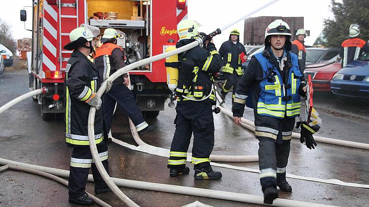 Großbrand in Maßbach. Foto: Dieter Britz