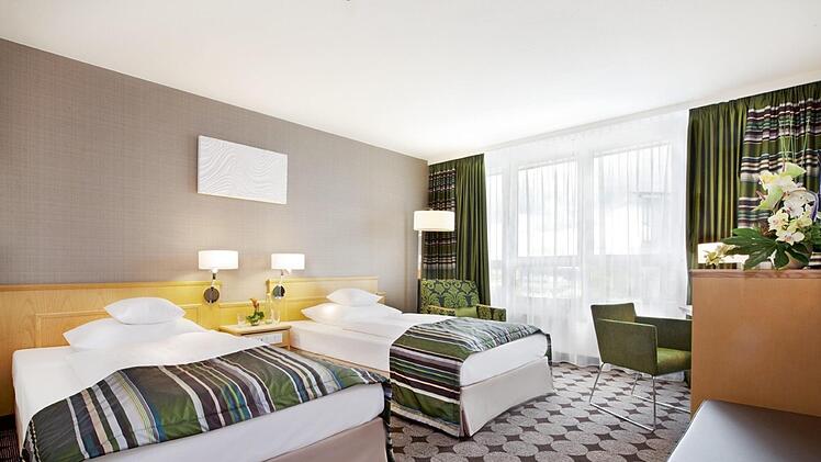 Doppelzimmer des Mövenpick Hotels.