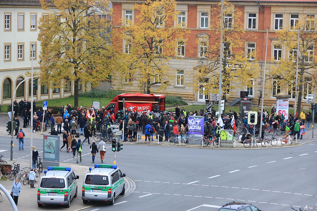 Linke Demo gegen Balkanzentrum Bamberg
