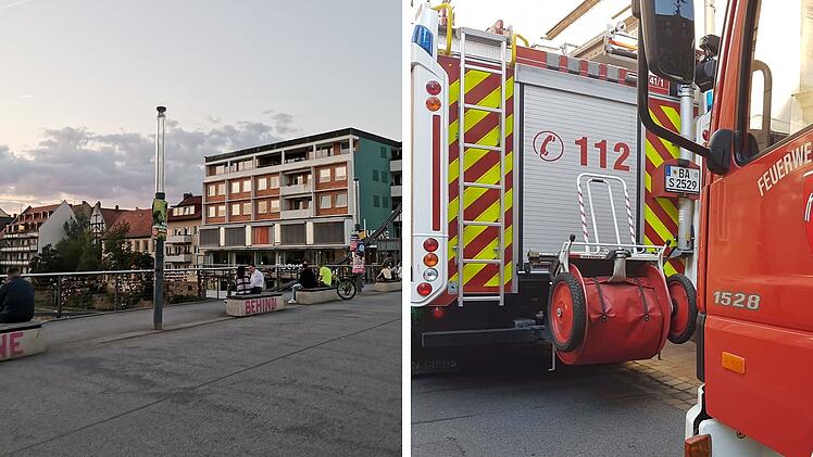 Bamberg: Person springt von Kettenbr&uuml;cke - Zeugen alarmieren Feuerwehr