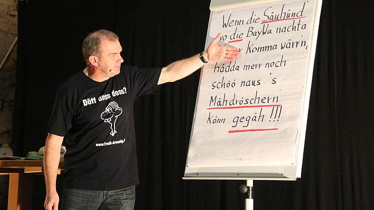 Fredi Breunig beim Aschermittwoch der SPD im Bocksbeutelkeller. Foto: Gerd Schaar