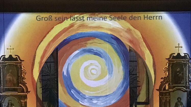 "Bild und Musik" heißt der Gottesdienst in Riedenberg am Sonntag. Die Bilder hat Doris Hopf gemalt.