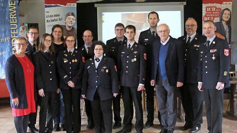 Auf der Delegiertenversammlung der Jugendfeuerwehren des Landkreises Forchheim in Oesdorf  Foto: Andreas Hofmann
