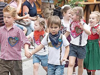 Der Nachwuchs präsentiert sich: Auch ein Kinderfestzug gehört zum Programm des Zeiler Weinfestes. Foto: privat