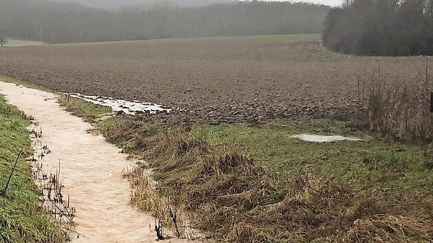 Sturzb&auml;che sorgen f&uuml;r einen Verlust von Humus und Wasser.