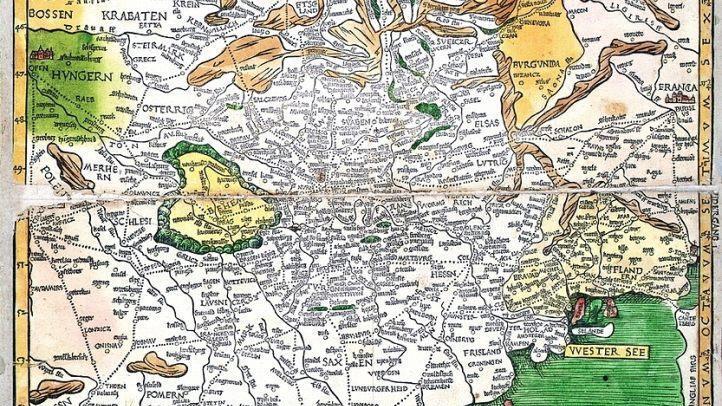 Etwas unterhalb der Knickfalte und mittendrin ist "Koburg" zu erkennen.  Abbildung: Haus der Bayerischen Geschichte