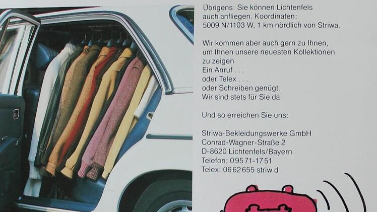 Die neue Kollektion im Fond eines Mercedes: Striwa-Werbung vor mehr als 30 Jahren