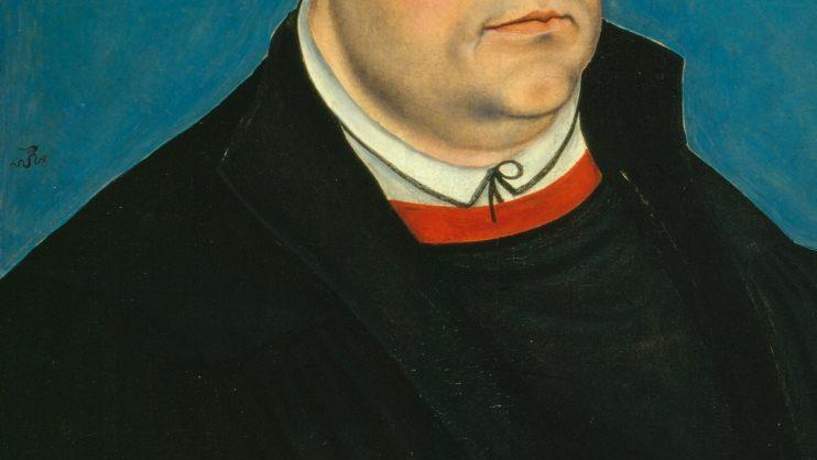 Dieses Luther-Porträt von Lucas Cranach d.Ä. ziert das "Lutherzimmer" in der Veste Coburg.  Foto: Kunstsammlungen Veste Coburg